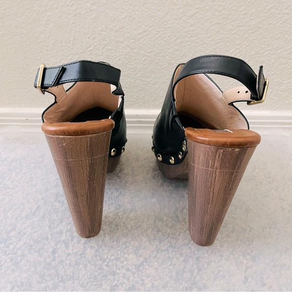 🌸 NWT- INC International Concepts Black Clog Heels Size 7.5 - Picture 4 of 6